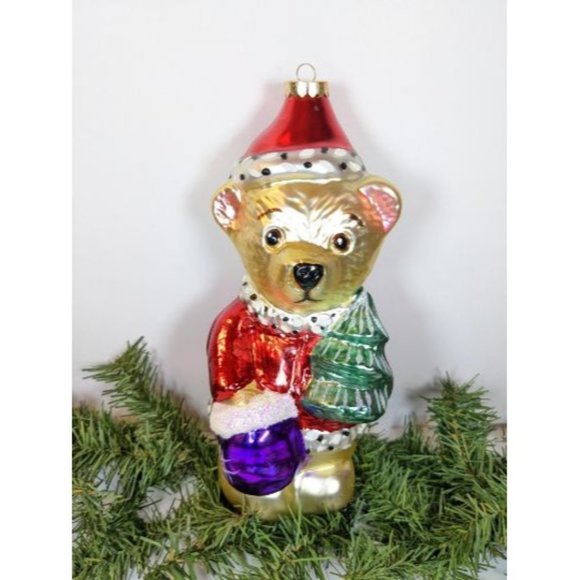 Large Teddy Bear Retired Old World Christmas Ornament - Picture 1 of 3